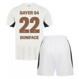 Bayer Leverkusen Victor Boniface #22 Borta Kläder Barn 2024-25 Kortärmad (+ Korta byxor)